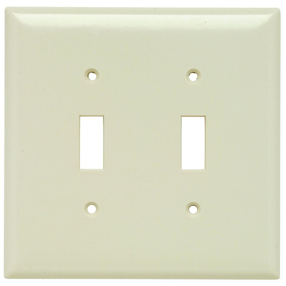 JR JUMBO PLATE 2G 2 TOGGLE LT ALM