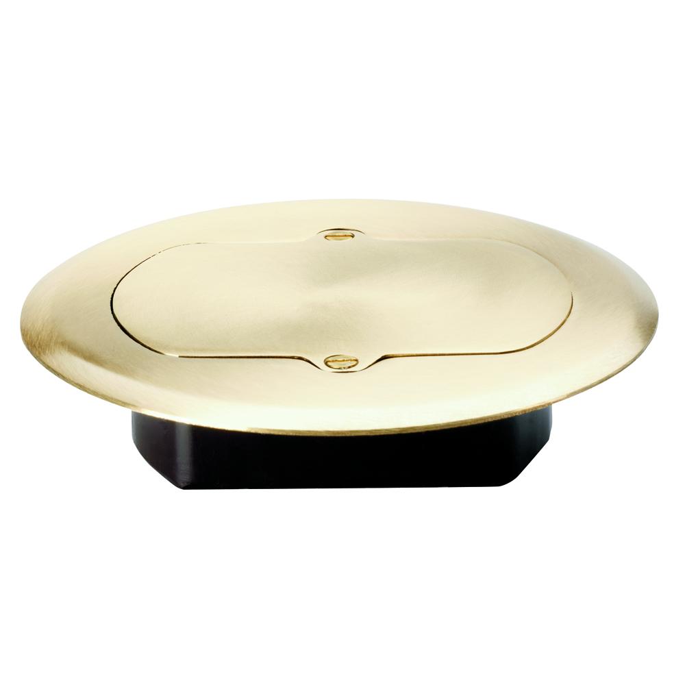 RND BRASS FLR BX COV FLUSH TR RECPT