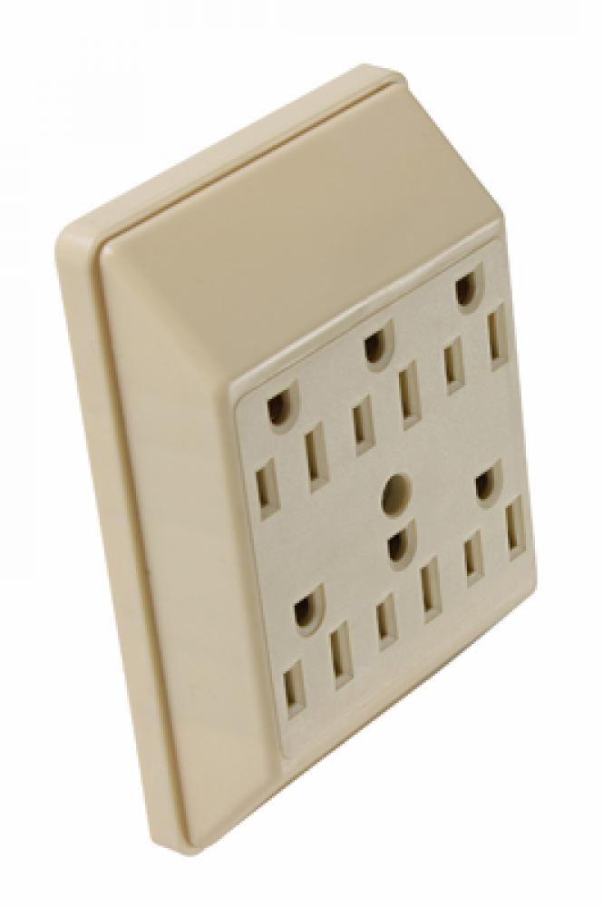 2 TO 6 PLUG IN ADAPTER, IVORY
