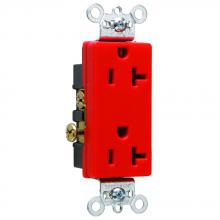 Legrand-Pass & Seymour 26342RED - DECO DUP RECEP 20A 125V S-WIRE RED