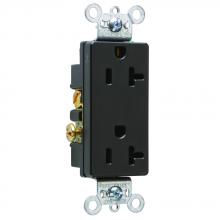 Legrand-Pass & Seymour 26352BK - DECO DUP RECEP 20A 125V B+S WIRE BK