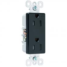 Legrand-Pass & Seymour 885TRBK - RADIANT 15A/125V TR DUP RECEP BK