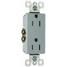 Legrand-Pass & Seymour 885TRGRY - RADIANT 15A/125V TR DUP RECEP GRY