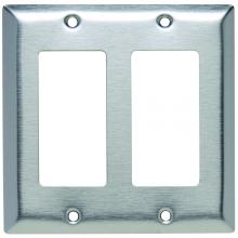 Legrand-Pass & Seymour SL262 - PLATE SS430 2G 2 SPLEX W/OUT LINE