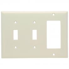 Legrand-Pass & Seymour SP226LA - SMOOTH WP 3G 2 TOGGLE + 1 DECOR LT