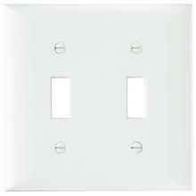 Legrand-Pass & Seymour SP2W - PLATE PLASTIC 2G 2TOG W/OUT LINE WH