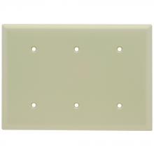 Legrand-Pass & Seymour SP34I - SMOOTH WALL PLATE 3 GANG BLNK MT IV