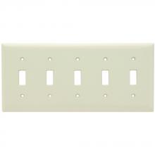 Legrand-Pass & Seymour SP5LA - WALL PLATE 5G TOGGLE LIGHT ALMOND