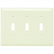 Legrand-Pass & Seymour SPJ3LA - JR JUMBO PLATE 3G 3 TOGGLE LT ALM