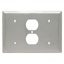 Legrand-Pass & Seymour SS14814 - SMOOTH 302SS 3G BLANK/DUPLEX/BLANK