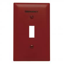 Legrand-Pass & Seymour TP1ERED - TP TOG EMER RED W/BK SILK SCREEN