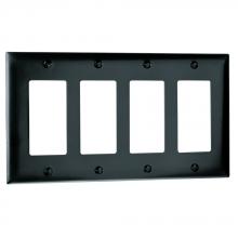 Legrand-Pass & Seymour TP264BK - TRADEMASTER PLATE 4G 4 DECOR BK