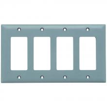 Legrand-Pass & Seymour TP264GRY - TRADEMASTER PLATE  4G 4 DECOR GRY