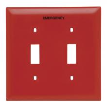 Legrand-Pass & Seymour TP2ERED - TP 2TOG EMER RED W/BK SILK SCREEN