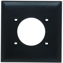 Legrand-Pass & Seymour TP703BK - 2G POWER OUTLET PLATE 2.1563 HOLE