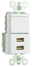 Legrand-Pass & Seymour TM83-USBWCC6 - DECORATOR COMBO 3WAY + USB WH