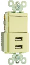 Legrand-Pass & Seymour TM83-USBICC6 - DECORATOR COMBO 3WAY + USB IV