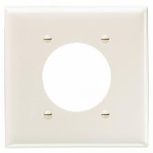 Legrand-Pass & Seymour SP703-W - SMOOTH WALL PLATE 2G POWER OUTLET W