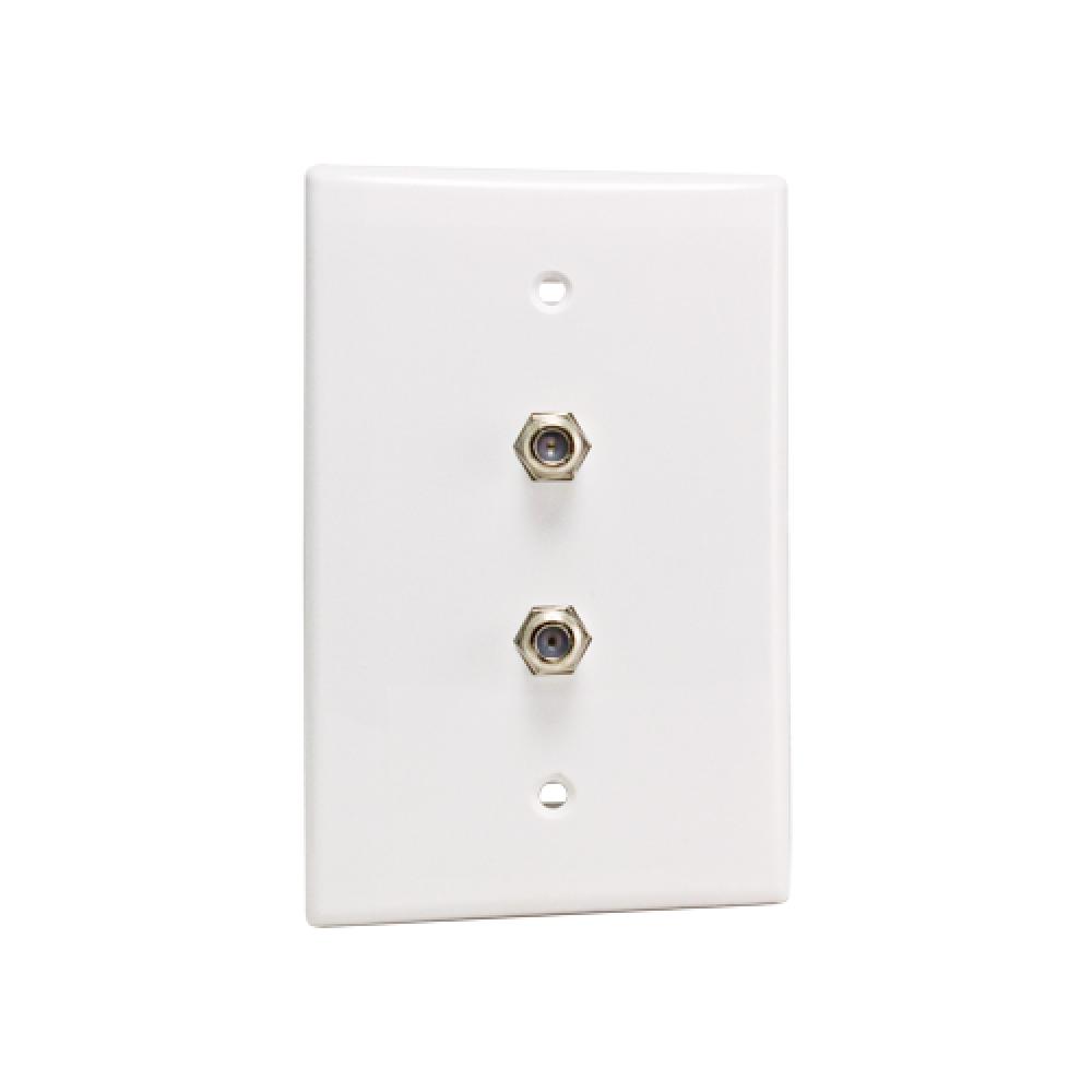 Wall Plate 2xF81 1 Gang Midsize White