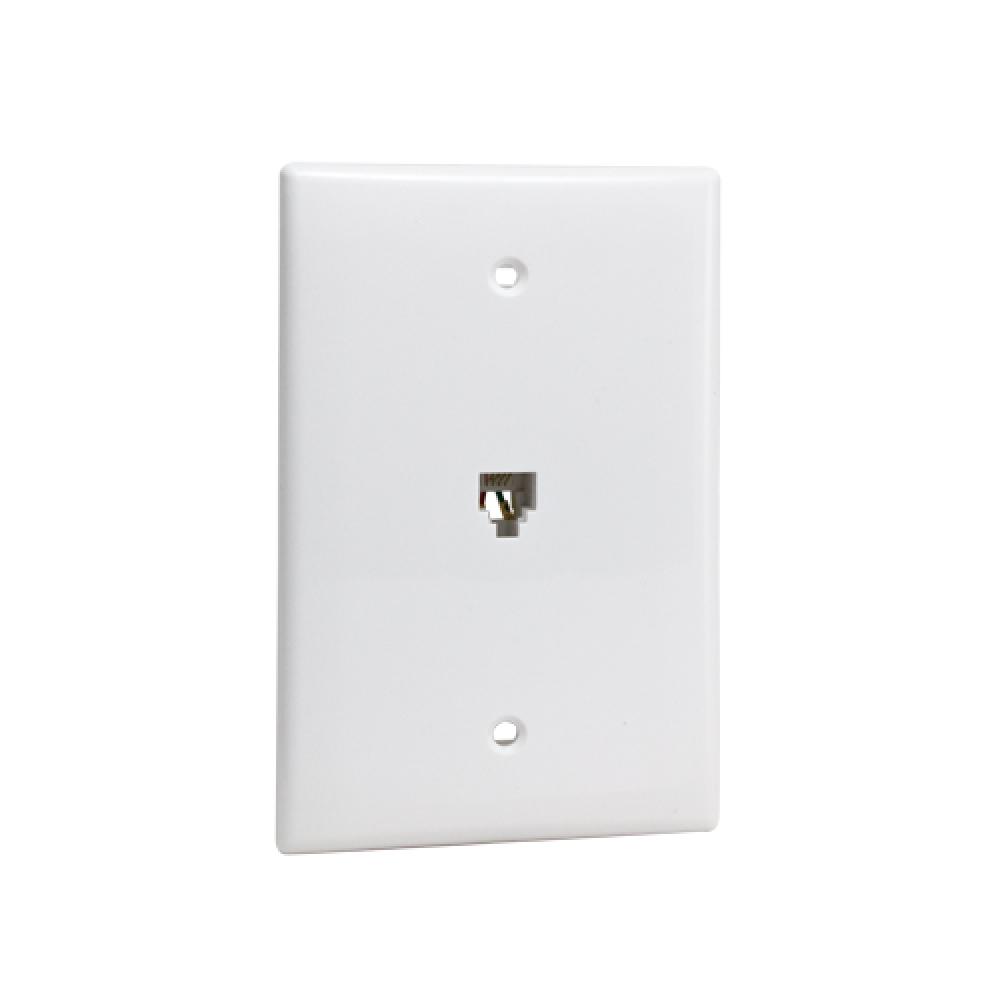 Wall Plate 1xRJ14 1 Gang Midsize White