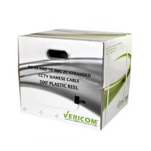 Vericom BCS59-01981 - RG-59 CCS Coax w/ 18/2 Siamese 500ft BLK