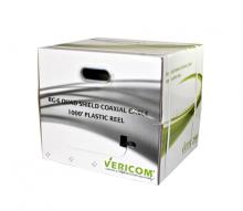 Vericom XRG06-02406 - RG-6 CCS QS CM Coax Cable 1Kft RIB BLK