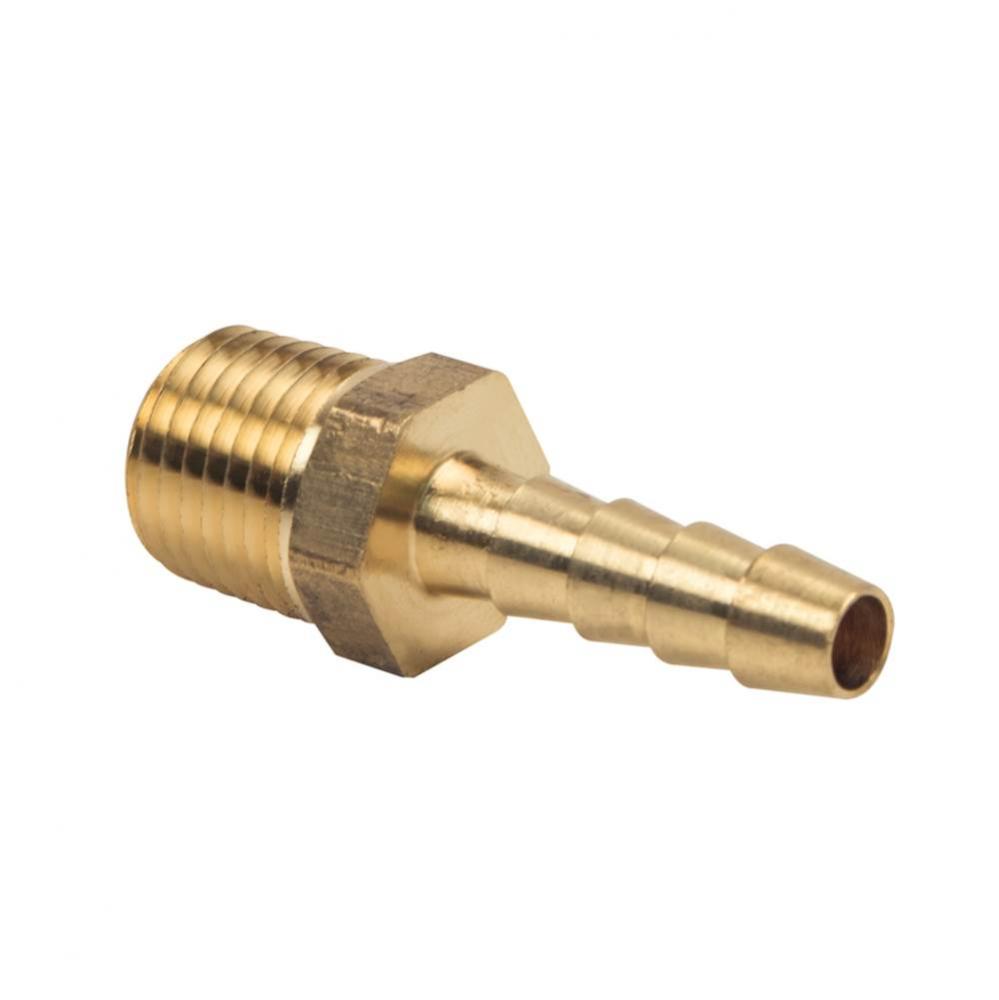 Male Hose Barb Adaptor, 1/4&apos;&apos; Id Hose Barb X 1/4&apos;&apos; Mip