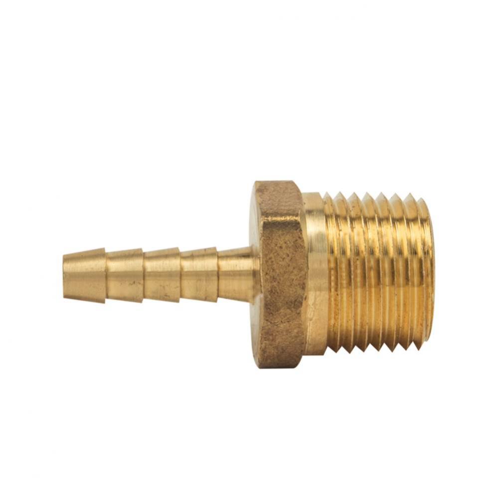 MALE HOSE BARB ADAPTOR, 1/4&apos;&apos; ID HOSE BARB X 1/2&apos;&apos; MIP