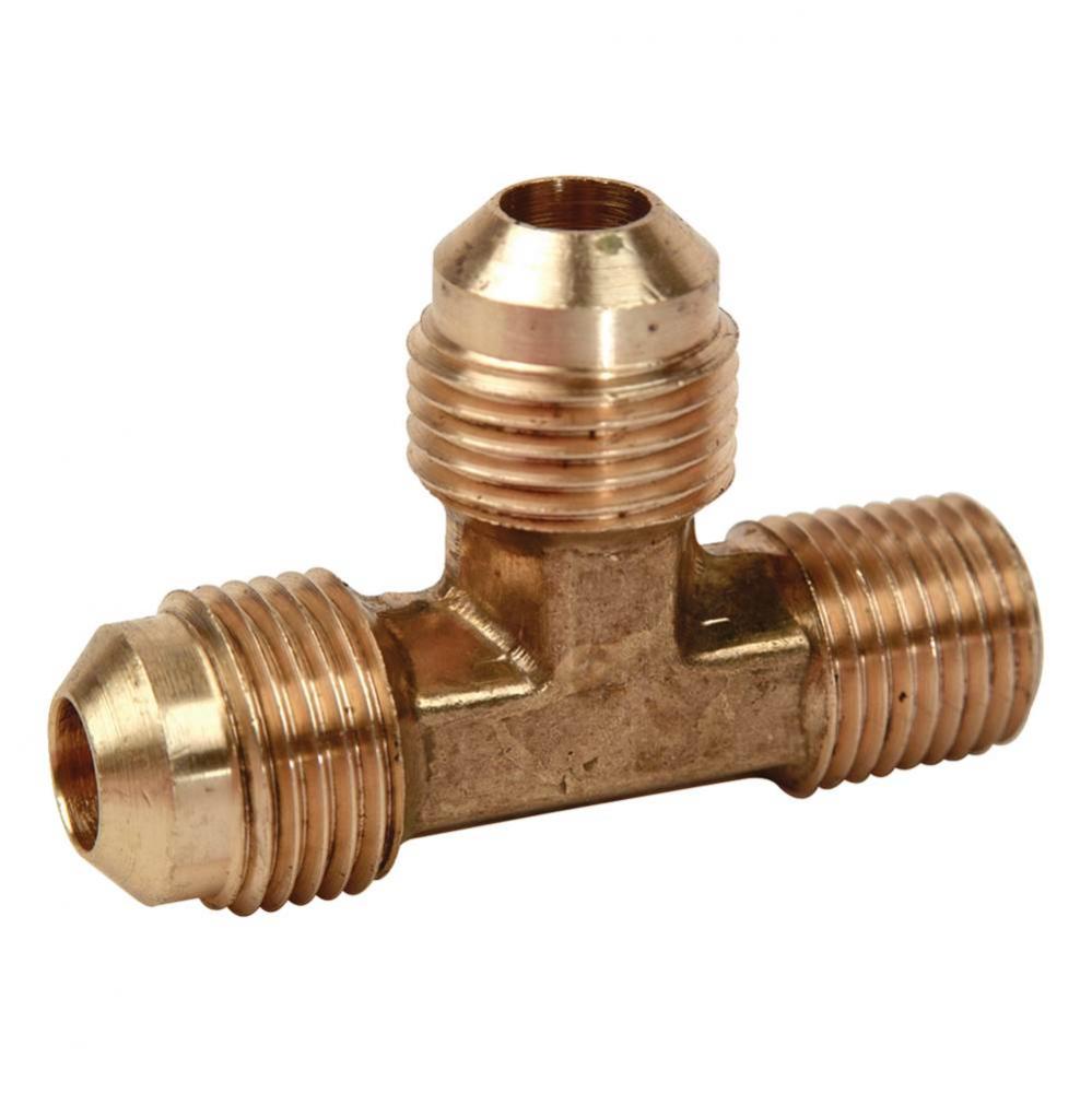 FLARE MALE TEE ADAPTOR (MIP ON RUN), 1/4&apos;&apos; OD TUBE X 1/8&apos;&apos; MIP X 1/4&apos;&apo