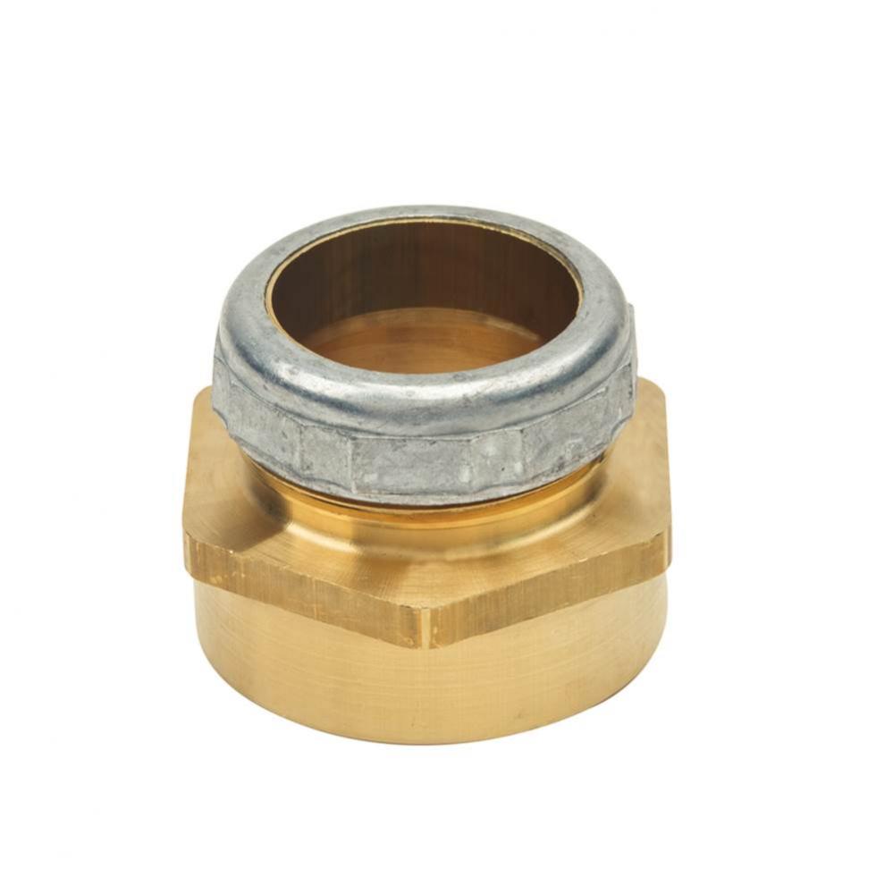 COMPRESSION FEMALE WASTE CONNECTOR, 1-1/4&apos;&apos; OD TUBE X 1-1/2&apos;&apos; FIP