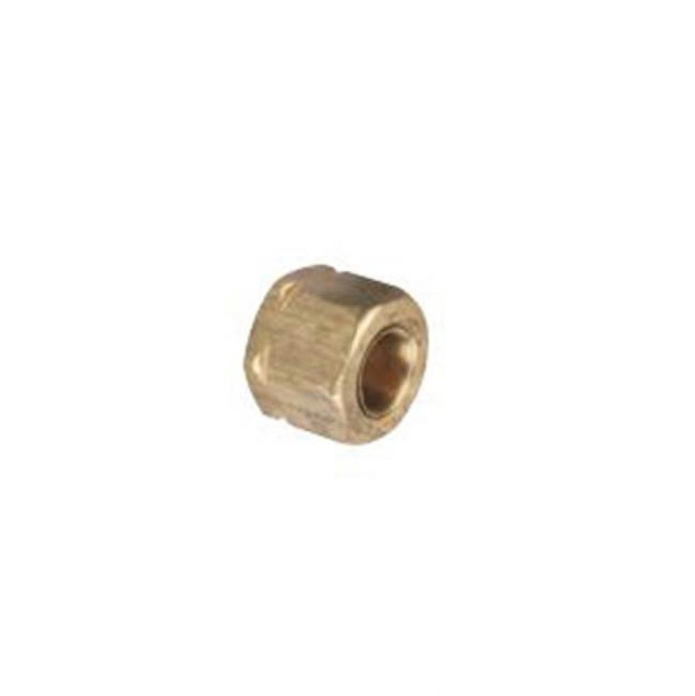 COMPRESSION NUT WITH CAPTIVE BRASS SLEEVE , 1/8&apos;&apos; OD TUBE