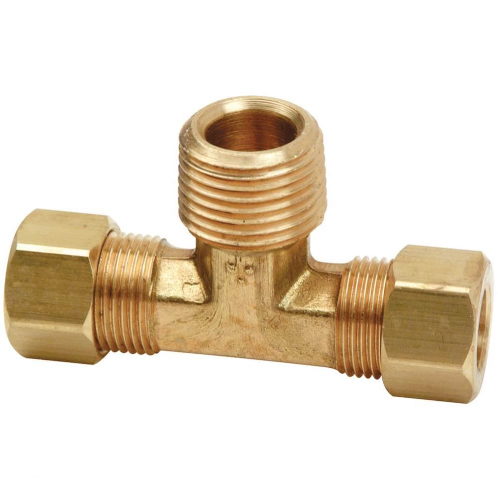 COMPRESSION MALE TEE ADAPTOR (MIP ON BRANCH), 1/4&apos;&apos; OD TUBE X 1/4&apos;&apos; OD TUBE X