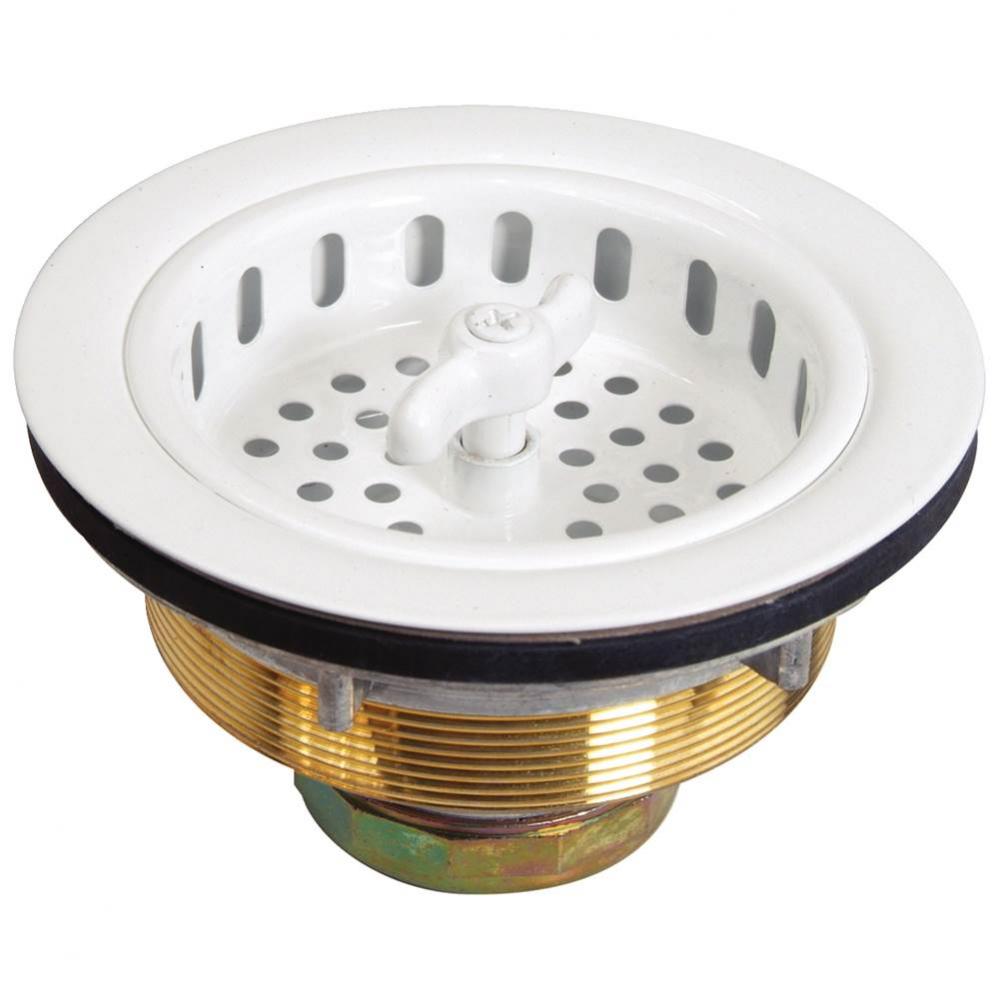 SPF BRS LRG BSKT STRNR - 3-1/2&apos;&apos; WING NUT LOCKING STYLE BASKET W/ NUTS and WASHERS