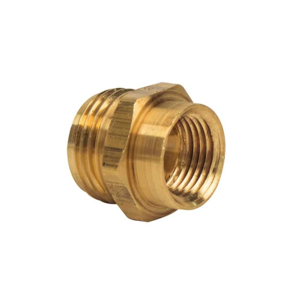 MALE HOSE ADAPTOR (FIP END), 3/4&apos;&apos; MALE HOSE THREAD X 1/2&apos;&apos; FIP