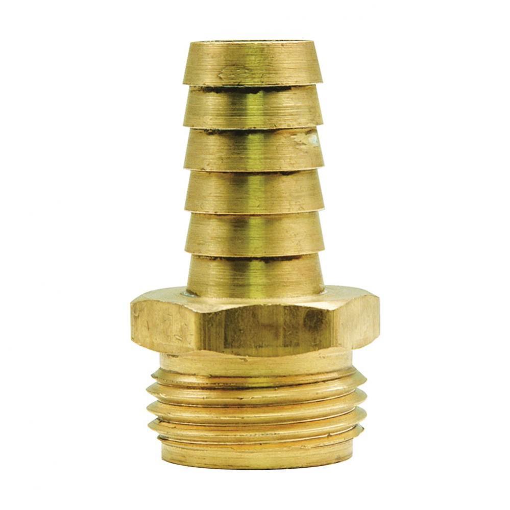 MALE HOSE BARBED ADAPTOR, 3/4&apos;&apos; MALE HOSE THREAD X 5/8&apos;&apos; ID HOSE BARB