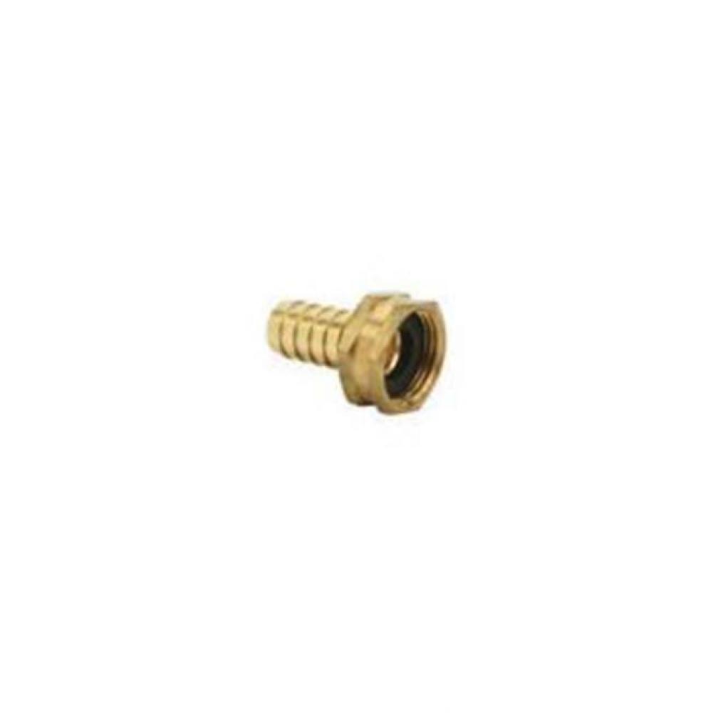 FEMALE HOSE SWIVEL BARBED ADAPTOR W/ HEX NUT, 3/4&apos;&apos; FEMALE HOSE THREAD X 5/8&apos;&apos;