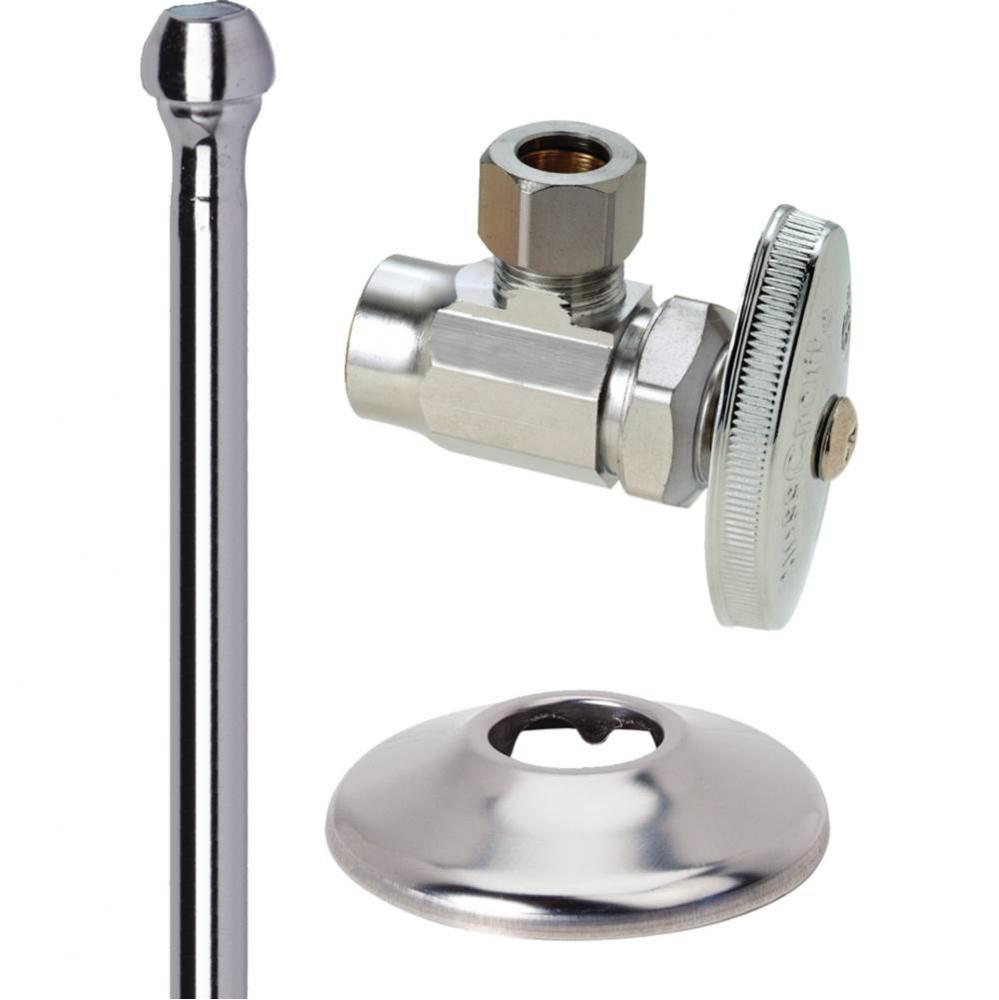 FAUCET MT SUPPLY KIT - ANG/RISER - 1/2&apos;&apos; NOM SWEAT X 3/8&apos;&apos; OD COMP X 12&apos;&