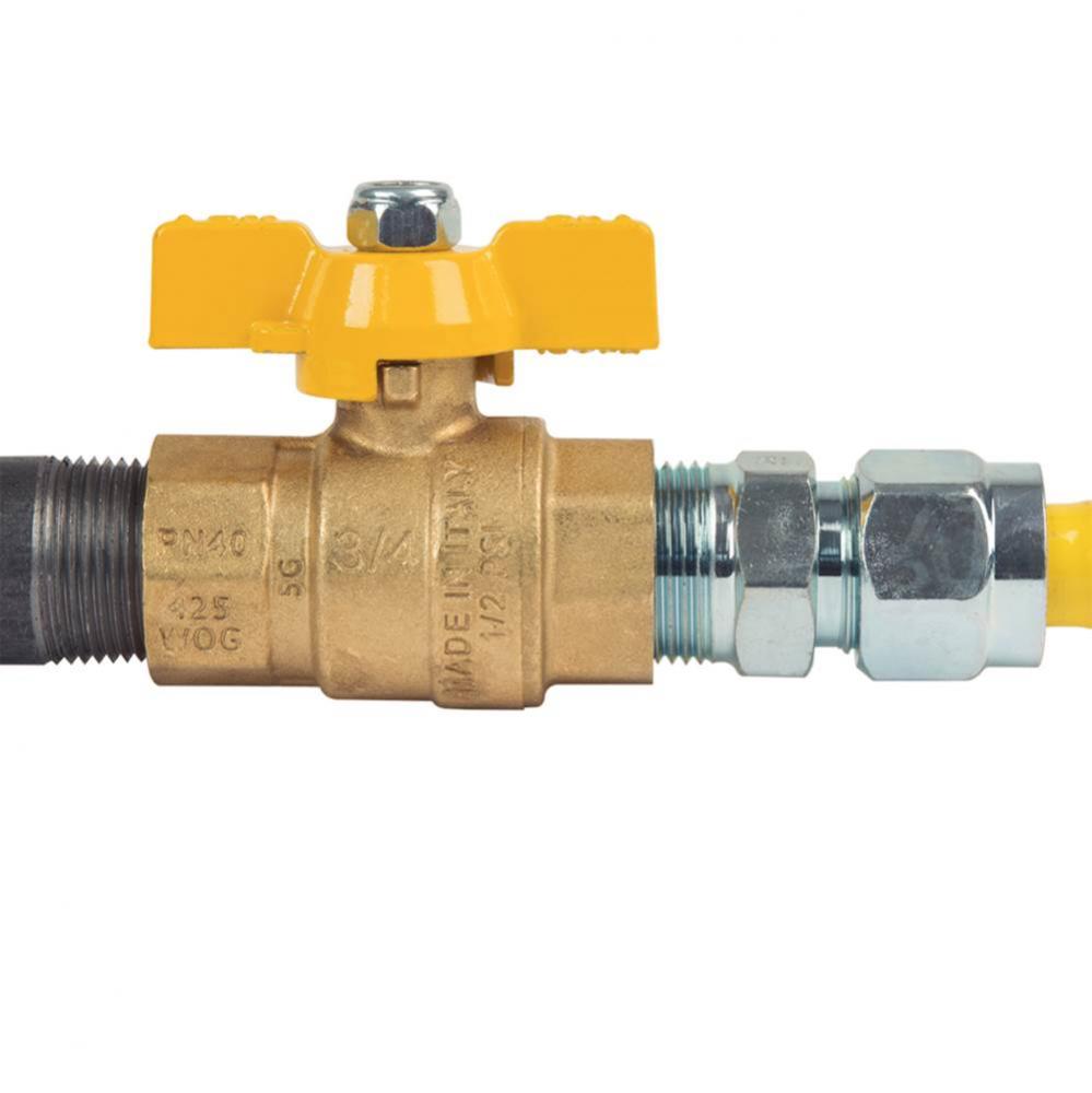 GAS BALL VALVE 3/4&apos;&apos; FIP X 3/4&apos;&apos; FIP - FULL PORT