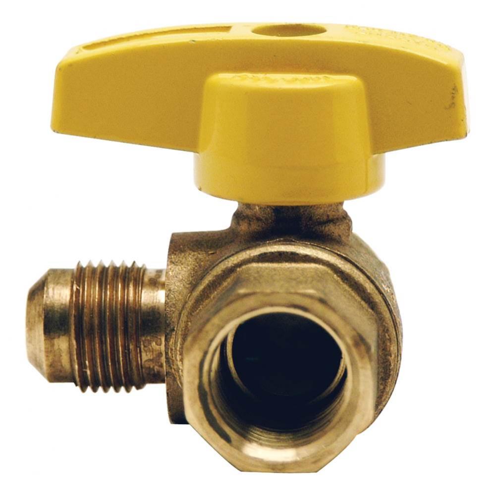 GAS BALL VALVE 1/2&apos;&apos; OD FLARE X 1/2&apos;&apos; FIP - ANGLE