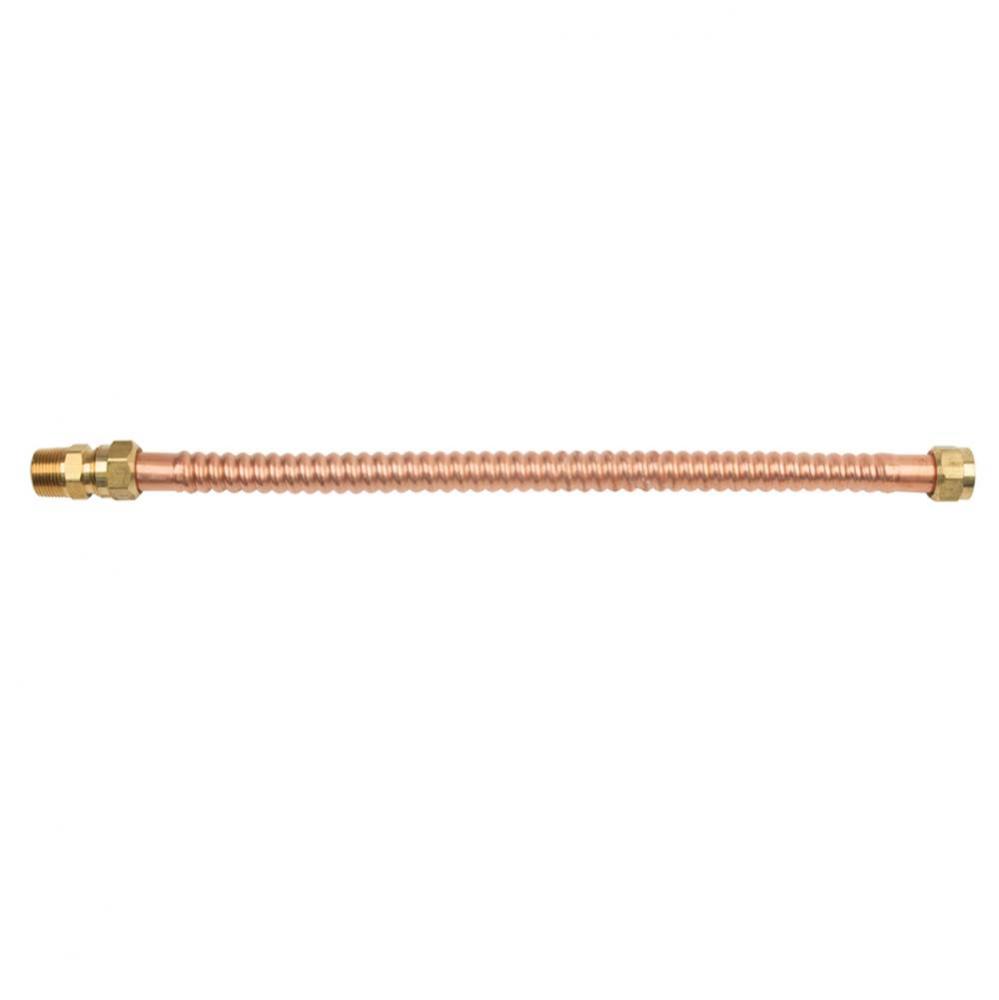 Copper Wtr Htr Conn. - 3/4&apos;&apos; Fip/Mip X 3/4&apos;&apos; Fip X 18&apos;&apos;