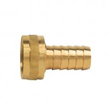 Brasscraft HU126-10-12X - FEMALE HOSE SWIVEL BARBED ADAPTOR W/ ROUND NUT, 3/4'' FEMALE HOSE THREAD X 5/8'&apo