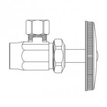 Brasscraft XR19X C - MT ANG VLV 1/2 NOM SWT X 3/8 OD COMP