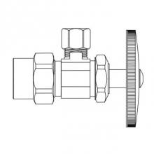 Brasscraft XXPR19X C - MT ANG VLV 1/2 NOM CPVC X 3/8 OD COMP