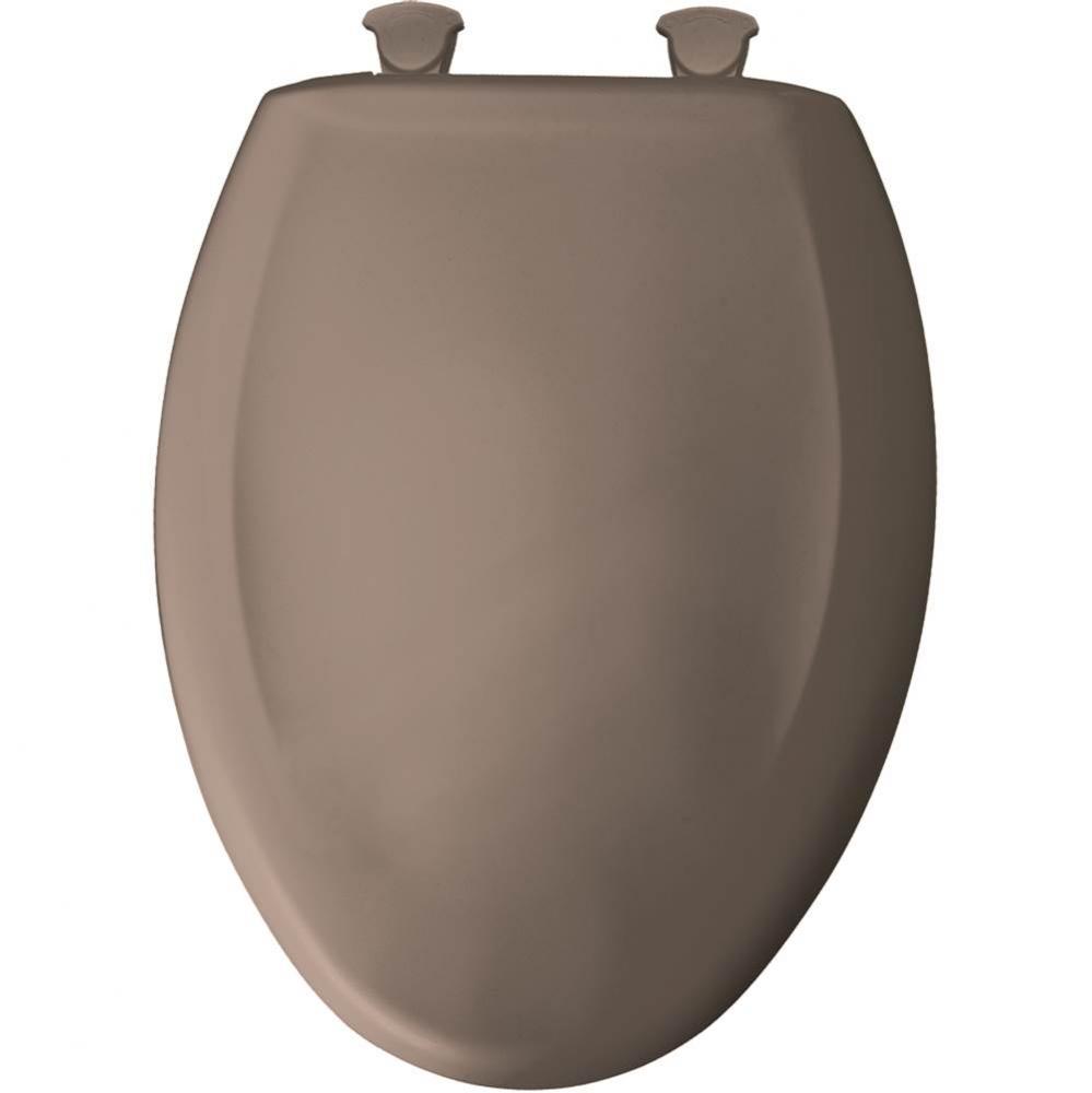 Elongated Plastic Toilet Seat in Classic Mink with STA-TITE Seat Fastening System, Easy-Clean &amp