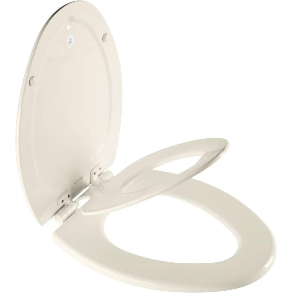 Bemis NextStep2&#xae; Child/Adult Elongated Toilet Seat in Biscuit with STA-TITE&#xae; Seat Fasten