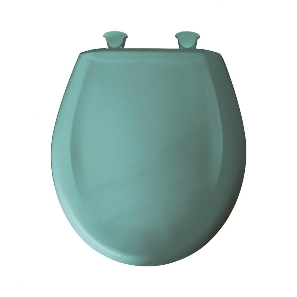 Bemis Round Plastic Toilet Seat in Classic Turquoise with STA-TITE&#xae; Seat Fastening System™,