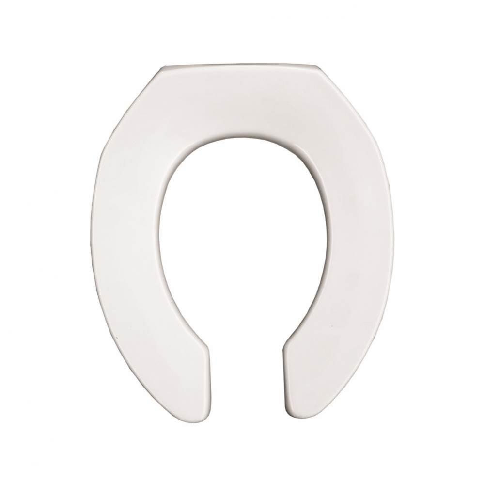 Bemis Round Open Front Less Cover Plastic Medic-Aid&#xae; Toilet Seat in White with STA-TITE&#xae;