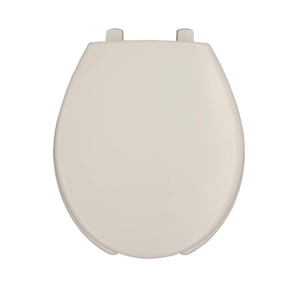 Bemis Round Open Front with Cover Medic-Aid&#xae; Plastic Toilet Seat in White with STA-TITE&#xae;