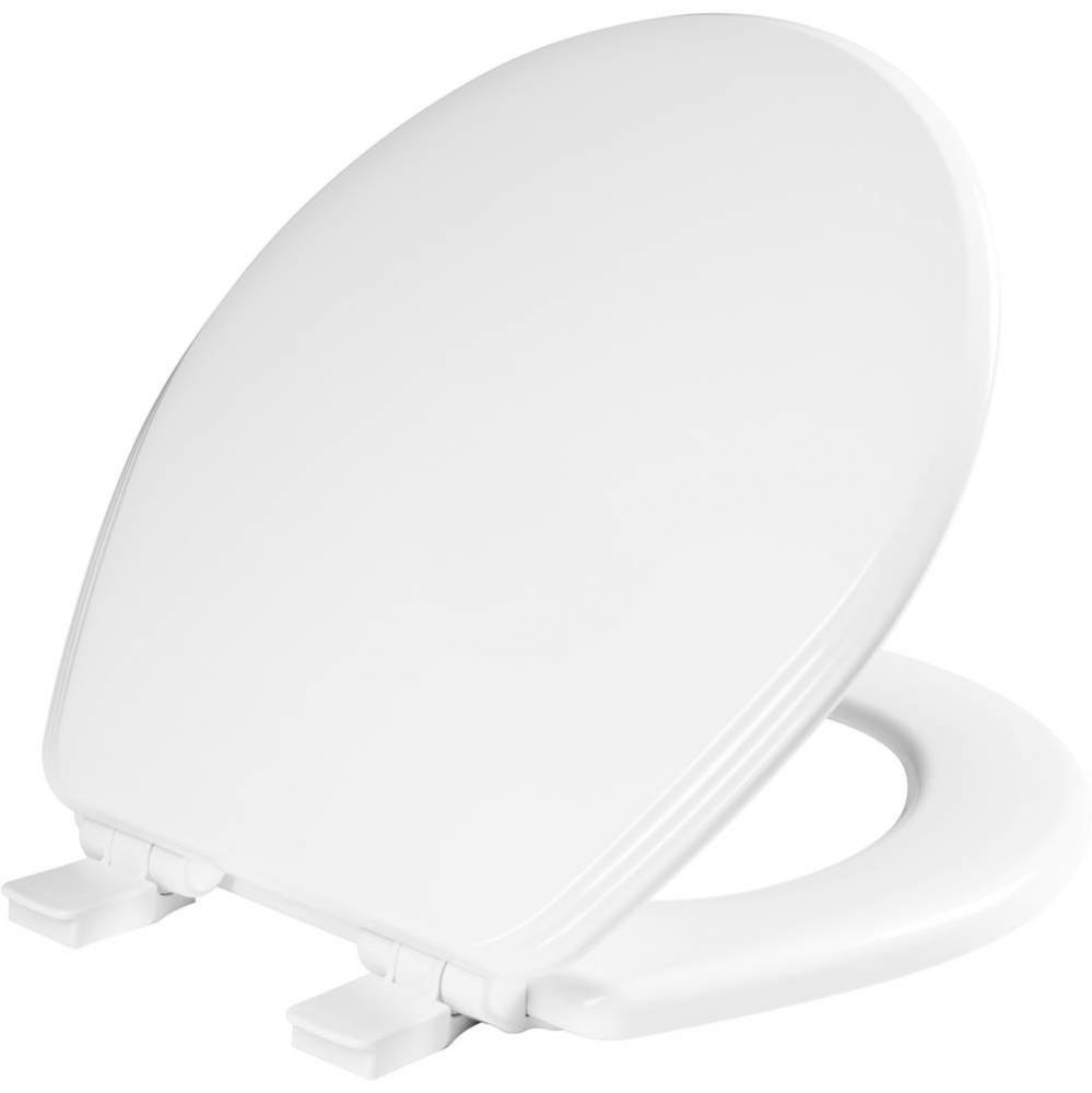 Bemis  Ashland™ Round Enameled Wood Toilet Seat in Cotton White with STA-TITE&#xae; Seat Fasteni