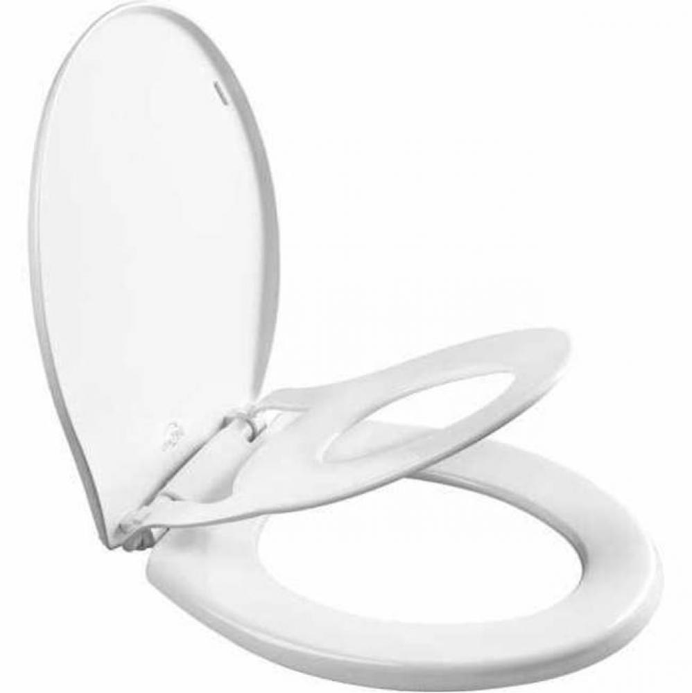 Little 2 Big™ Round Plastic Potty Training Toilet Seat White Never Loosens Slow-Close